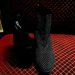 Silver studded Ankle Boots never worn, beautiful, dressy or casual never worn